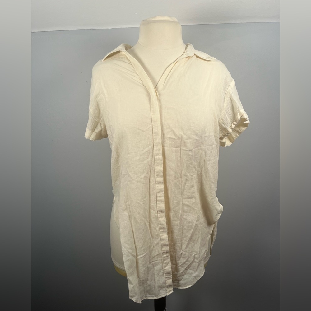 Calia by Carrie underwood 100% cotton oversized‎ sheer button up